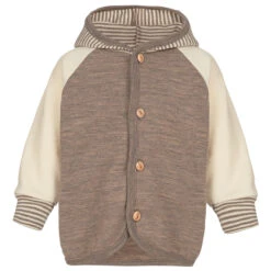 Engel Baby-Kapuzenjacke Mit Holzknöpfen - Freizeitjacke