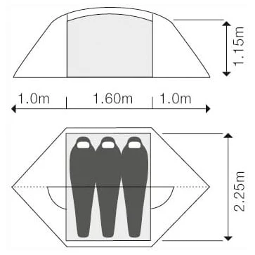 Exped Venus III UL - 3-Personen Zelt 4 Exped Venus III UL - 3-Personen Zelt – Bild 2