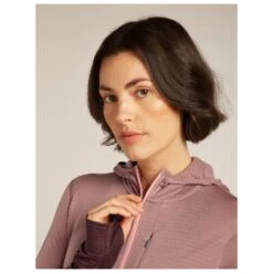 Icebreaker Women's 200 RealFleece Descender L/S Zip Hoodie - Merinohoodie -Outdoor-Ausrüstung icebreaker womens 200 realfleece descender l s zip hoodie merinohoodie detail 12