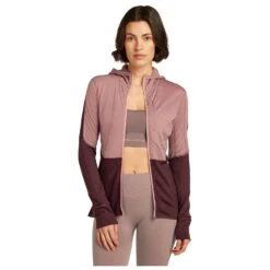 Icebreaker Women's 200 RealFleece Descender L/S Zip Hoodie - Merinohoodie -Outdoor-Ausrüstung icebreaker womens 200 realfleece descender l s zip hoodie merinohoodie detail 3