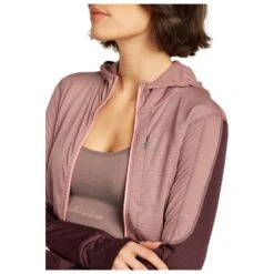 Icebreaker Women's 200 RealFleece Descender L/S Zip Hoodie - Merinohoodie -Outdoor-Ausrüstung icebreaker womens 200 realfleece descender l s zip hoodie merinohoodie detail 6