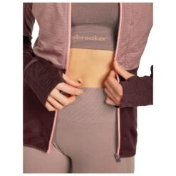 Icebreaker Women's 200 RealFleece Descender L/S Zip Hoodie - Merinohoodie -Outdoor-Ausrüstung icebreaker womens 200 realfleece descender l s zip hoodie merinohoodie detail 7