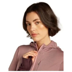 Icebreaker Women's 200 RealFleece Descender L/S Zip Hoodie - Merinohoodie -Outdoor-Ausrüstung icebreaker womens 200 realfleece descender l s zip hoodie merinohoodie detail 8