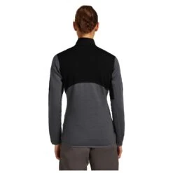 Icebreaker Women's Merino 400 RealFleece Descender L/S Zip - Merinojacke -Outdoor-Ausrüstung icebreaker womens merino 400 realfleece descender l s zip merinojacke detail 3