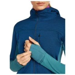 Icebreaker Women's Merino Blend 300 Realfleece Descender - Merinojacke -Outdoor-Ausrüstung icebreaker womens merino blend 300 realfleece descender merinojacke detail 7