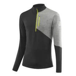 Loeffler LÖFFLER M Midlayer Block Transtex Merino - Midlayer -Outdoor-Ausrüstung loeffler m midlayer block transtex merino 22b lfl 26248 black light green 1
