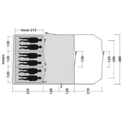 Outwell Carolina 6 - Gruppenzelt -Outdoor-Ausrüstung outwell carolina 6 gruppenzelt detail 9