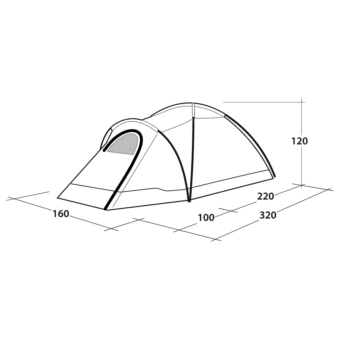 Outwell Cloud 2 - 2-Personen Zelt 10 Outwell Cloud 2 - 2-Personen Zelt – Bild 8