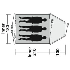 Outwell Cloud 3 - 3-Personen Zelt 21 Outwell Cloud 3 - 3-Personen Zelt -Outdoor-Ausrüstung outwell cloud 3 3 personen zelt detail 8