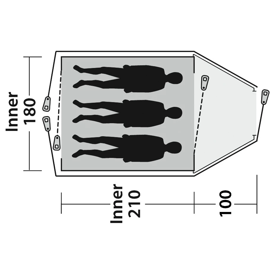 Outwell Cloud 3 - 3-Personen Zelt 10 Outwell Cloud 3 - 3-Personen Zelt – Bild 8
