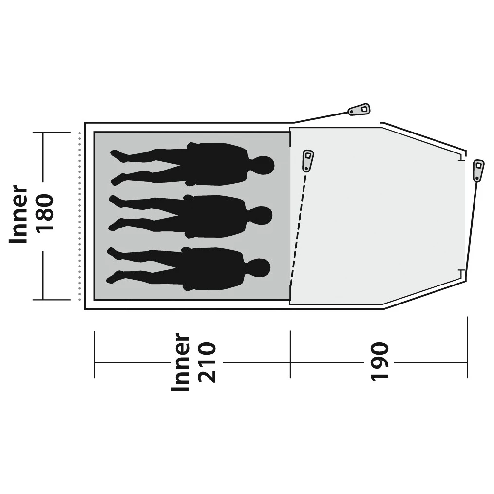 Outwell Earth 3 Plus - 3-Personen Zelt 9 Outwell Earth 3 Plus - 3-Personen Zelt – Bild 7
