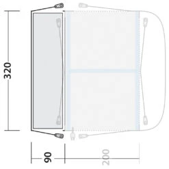 Outwell Tall Connection Parkville 200SA - Zelterweiterung -Outdoor-Ausrüstung outwell tall connection parkville 200sa zelterweiterung detail 12