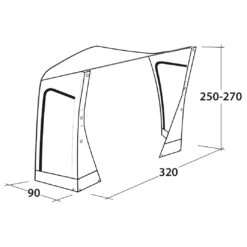 Outwell Tall Connection Parkville 200SA - Zelterweiterung -Outdoor-Ausrüstung outwell tall connection parkville 200sa zelterweiterung detail 9