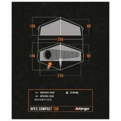 Vango Apex Compact 100 - 1-Personen Zelt -Outdoor-Ausrüstung vango apex compact 100 1 personen zelt bf detail 6