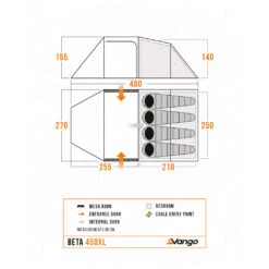 Vango Beta 450XL - 4-Personen Zelt 14 Vango Beta 450XL - 4-Personen Zelt -Outdoor-Ausrüstung vango beta 450xl 4 personen zelt bf detail 6
