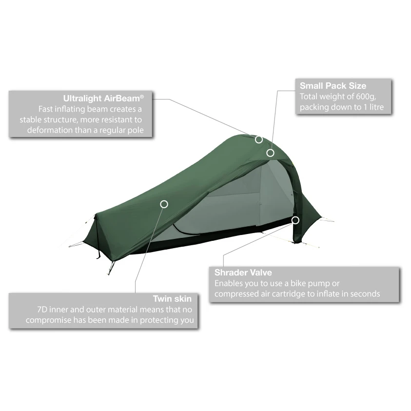 Vango F10 Hydrogen Air - 1-Personen Zelt 4 Vango F10 Hydrogen Air - 1-Personen Zelt – Bild 2