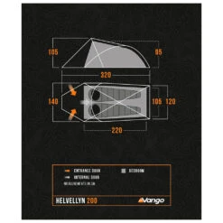 Vango Helvellyn 200 - 2-Personen Zelt 22 Vango Helvellyn 200 - 2-Personen Zelt -Outdoor-Ausrüstung vango helvellyn 200 2 personen zelt bf detail 10