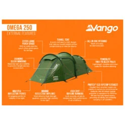 Vango Omega 250 - 2-Personen Zelt -Outdoor-Ausrüstung vango omega 250 2 personen zelt bf detail 11
