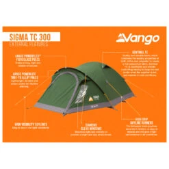 Vango Sigma TC 300 - 3-Personen Zelt 23 Vango Sigma TC 300 - 3-Personen Zelt -Outdoor-Ausrüstung vango sigma tc 300 3 personen zelt detail 11