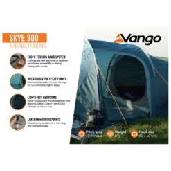 Vango Skye 300 - 3-Personen Zelt 18 Vango Skye 300 - 3-Personen Zelt -Outdoor-Ausrüstung vango skye 300 3 personen zelt bf detail 8