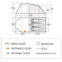 Vango Skye 300 - 3-Personen Zelt 19 Vango Skye 300 - 3-Personen Zelt -Outdoor-Ausrüstung vango skye 300 3 personen zelt bf detail 9