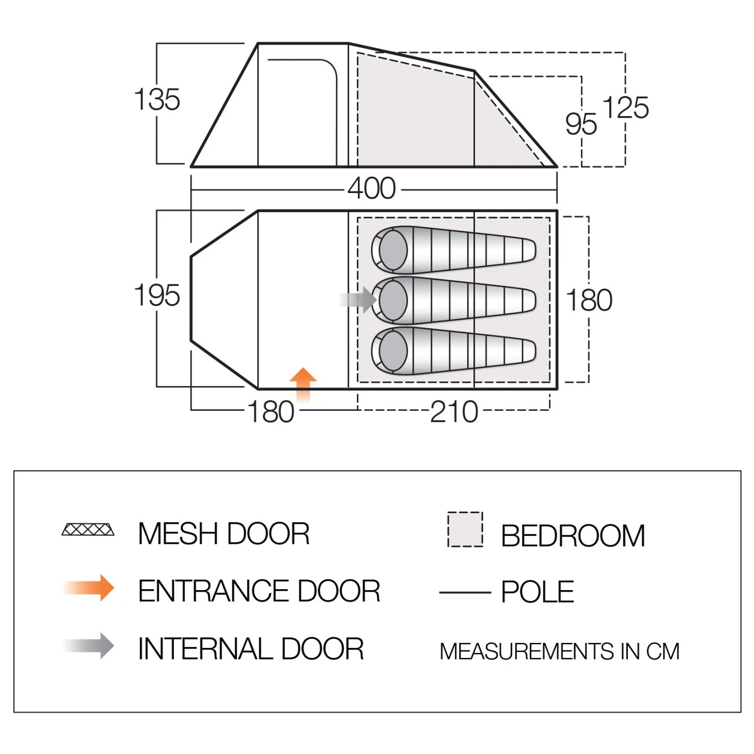 Vango Skye 300 - 3-Personen Zelt 11 Vango Skye 300 - 3-Personen Zelt – Bild 9