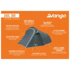 Vango Soul 300 - 3-Personen Zelt -Outdoor-Ausrüstung vango soul 300 3 personen zelt bf detail 10