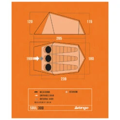 Vango Soul 300 - 3-Personen Zelt -Outdoor-Ausrüstung vango soul 300 3 personen zelt bf detail 9