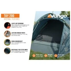Vango Tay 200 - 2-Personen Zelt -Outdoor-Ausrüstung vango tay 200 2 personen zelt bf detail 7