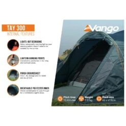 Vango Tay 300 - 3-Personen Zelt 17 Vango Tay 300 - 3-Personen Zelt -Outdoor-Ausrüstung vango tay 300 3 personen zelt bf detail 7