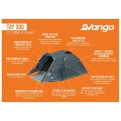 Vango Tay 300 - 3-Personen Zelt 18 Vango Tay 300 - 3-Personen Zelt -Outdoor-Ausrüstung vango tay 300 3 personen zelt bf detail 8