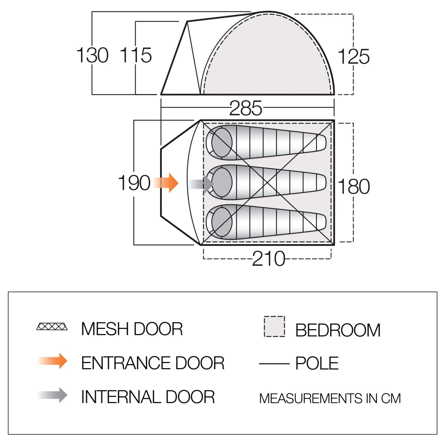 Vango Tay 300 - 3-Personen Zelt 11 Vango Tay 300 - 3-Personen Zelt – Bild 9